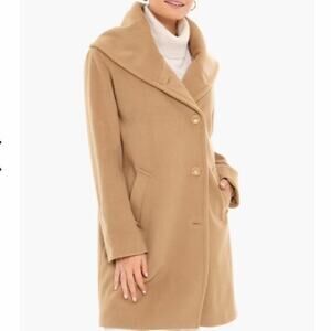 Tuckernuck Jacket Fraser Camel Cocoon Long Quiet Luxury Pea Coat Tan Small EUC